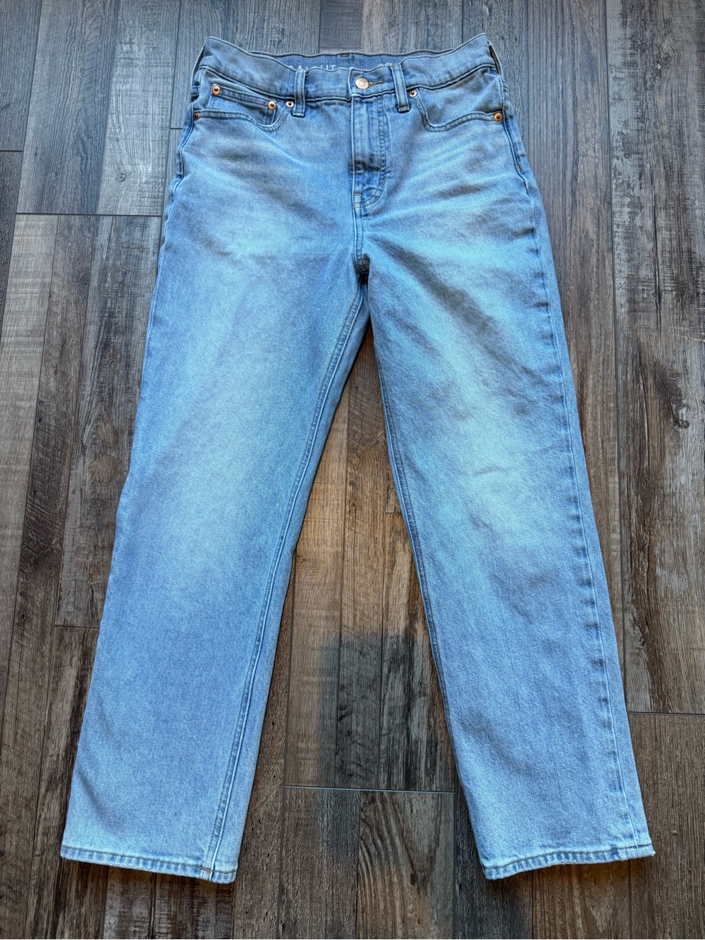 J. Crew Classic Straight Light Wash Jeans - Light Blue